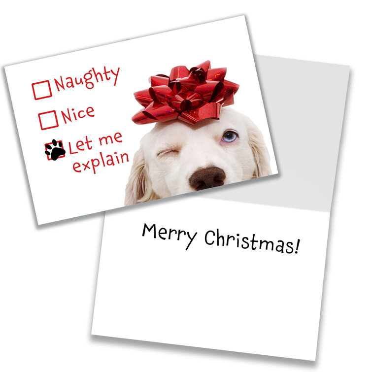 Dog christmas store cards